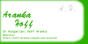 aranka hoff business card